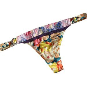 NWOT Playful Designer John Galliano Satin Thong Panties Small